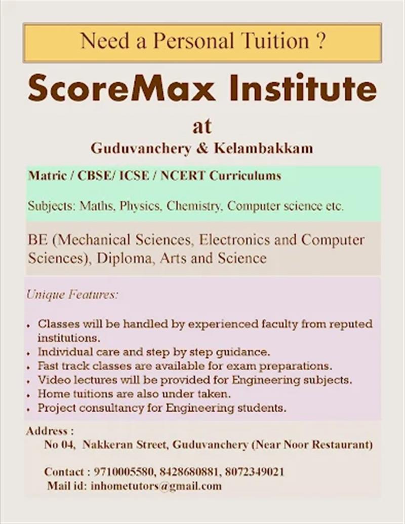 Tuition & Coaching Centre - Makkalcare - Business Classfied