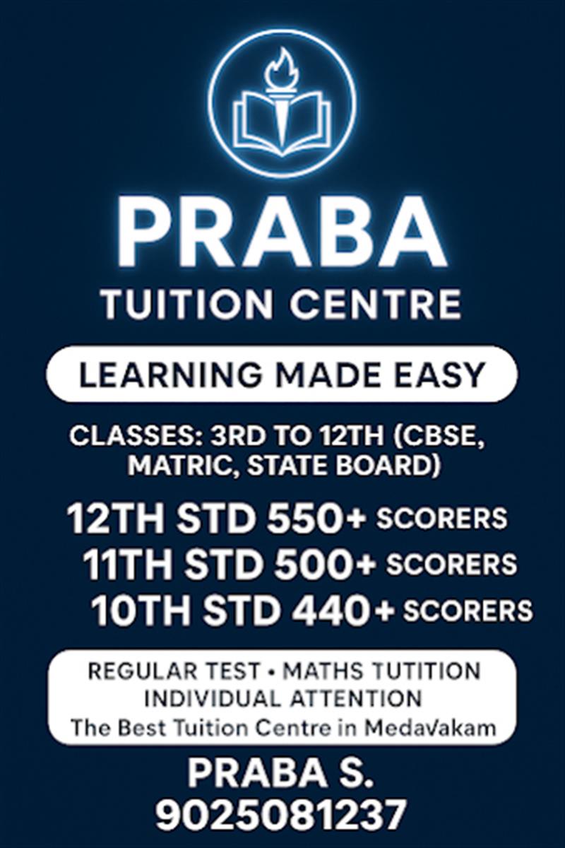 Tuition & Coaching Centre - Makkalcare - Business Classfied